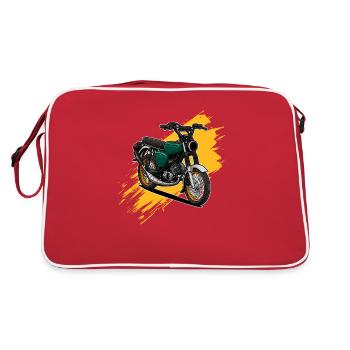 S51 (vert) // Illustration - Sac Retro - rouge/blanc - Dos