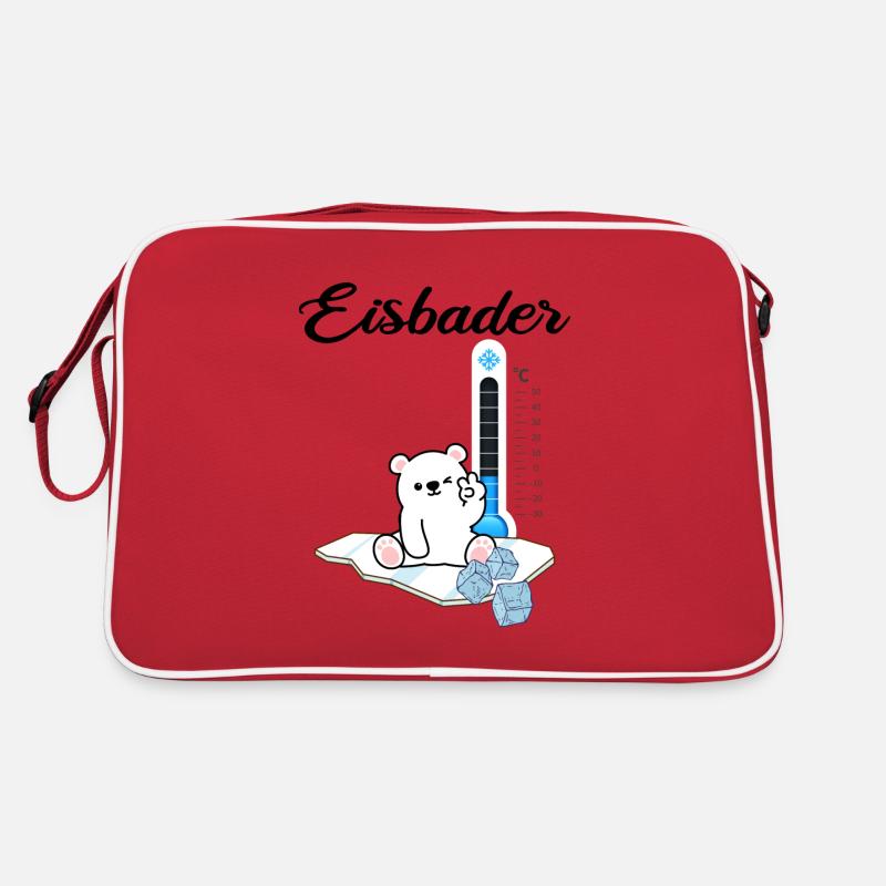 Eisbader "Winterschwimmer Eisbär" Eisbaden Retro Tasche