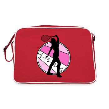 Tennisgirl Matchball Raquette « ms. tennis » - Sac Retro - rouge/blanc - Dos
