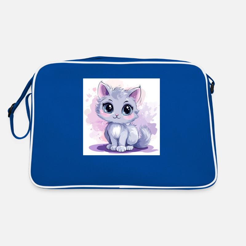 Chat mignon Anime avec de grands yeux Sac Retro