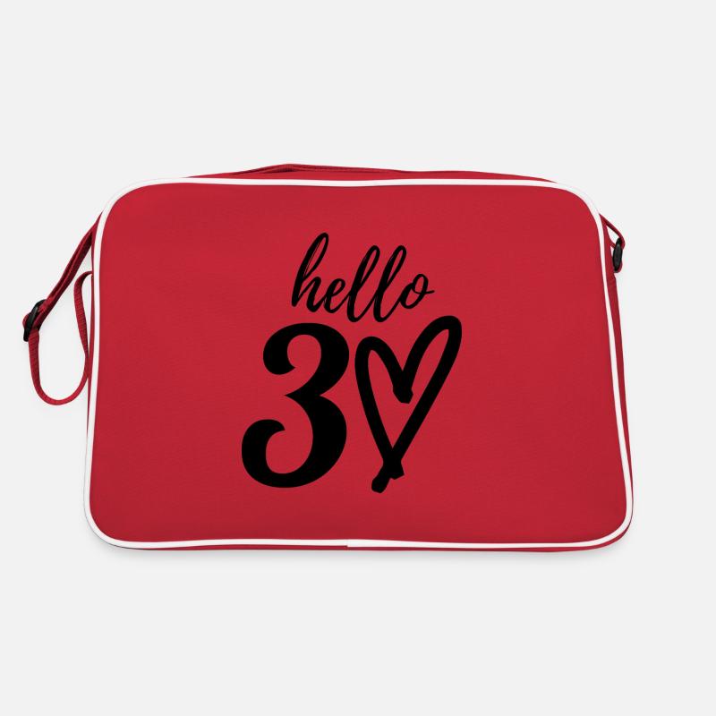hallo 30. 30. Geburtstag Retro Tasche
