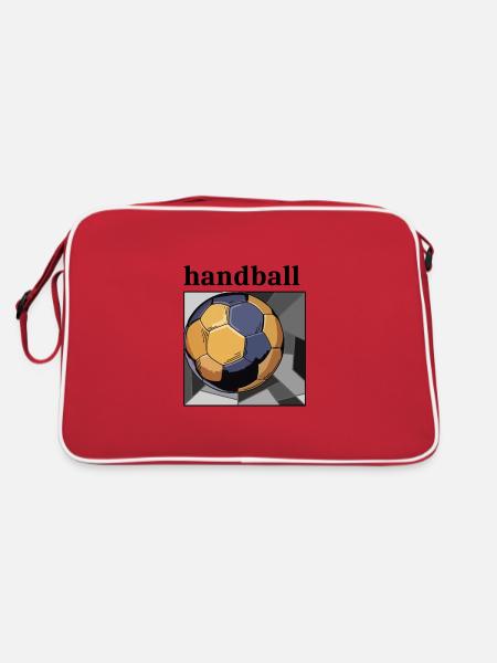 Handball Lovers Player Streetwear Moderne - Sac Retro - rouge/blanc - Dos