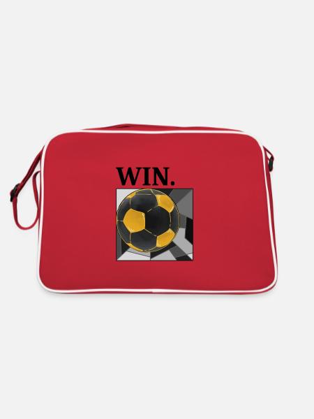 Cool Football Designs Streetwear Training Modern - Retro Bag - red/white - Back