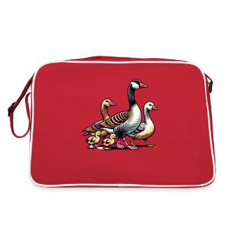 Goose family - Retro Bag - red/white - Back