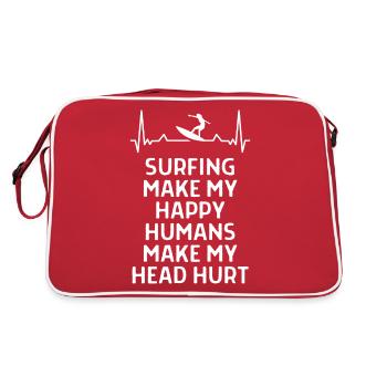 Surfer Surfer Funny Sniffer Cadeau - Sac Retro - rouge/blanc - Dos