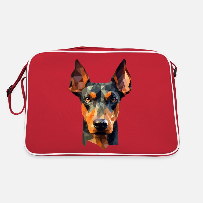 Dobermann - Polygon Hunde Design Retro Tasche
