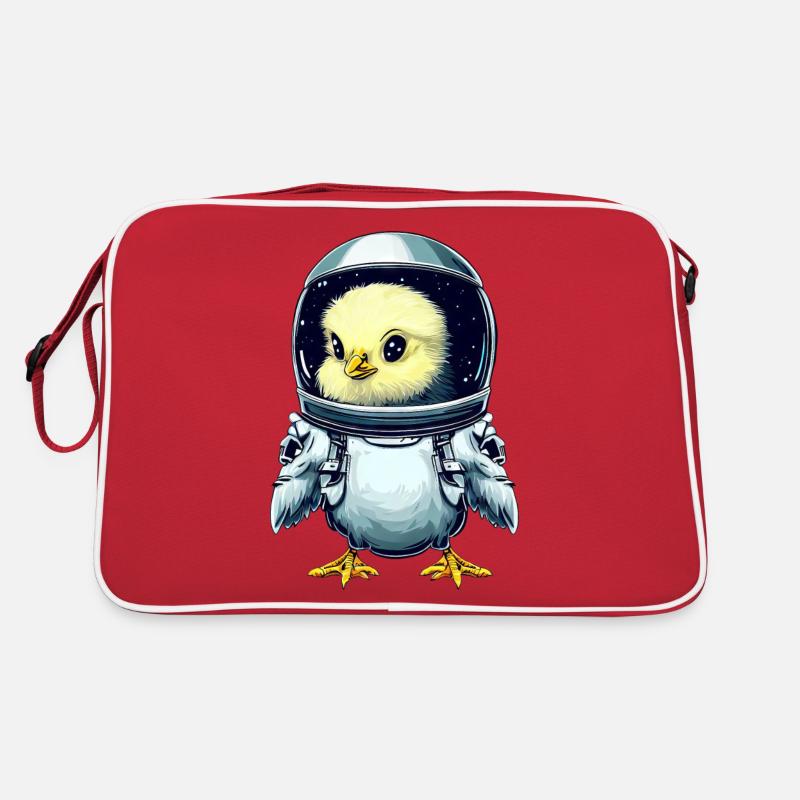 Chicken and chick astronauts, creative Retro Bag