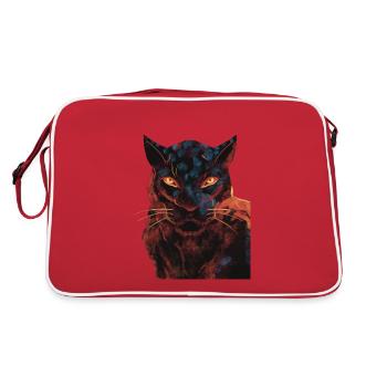 Panther - Retro Tasche - Rot/Weiß - Hinten