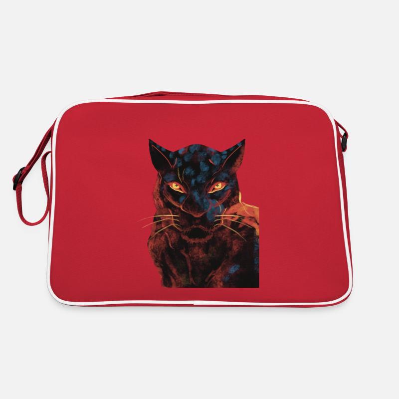 Panther - Retro Tasche - Rot/Weiß