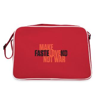 Make Fastelovend Love not war Carnival - Retro Bag - red/white - Back