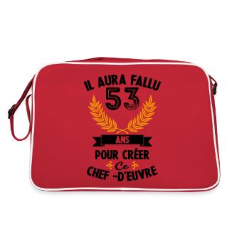 53 ans anniversaire 53 anniversaire cadeau 53 ans - Sac Retro - rouge/blanc - Dos