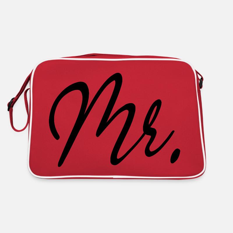 Mr. Matching Paar Verlobung Hochzeit Flitterwochen - Retro Tasche - Rot/Weiß