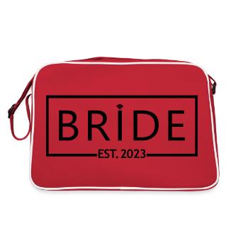 2023 Fiançailles Mariage Douche nuptiale - Sac Retro - rouge/blanc - Dos