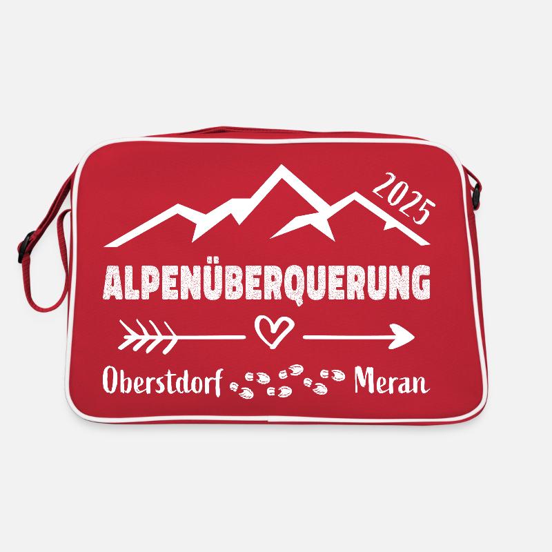 Alpenüberquerung Oberstdorf Meran 2025 Geschenk Retro Tasche