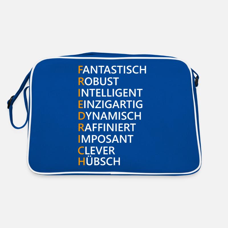 Friedrich Name Geschenk Retro Tasche