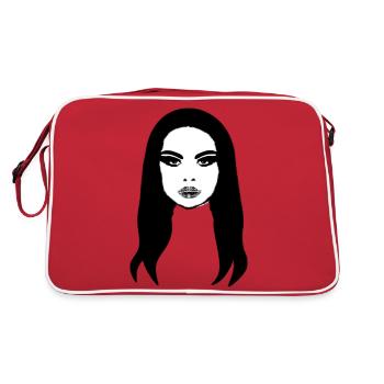 Femme noire sexy - Sac Retro - rouge/blanc - Dos