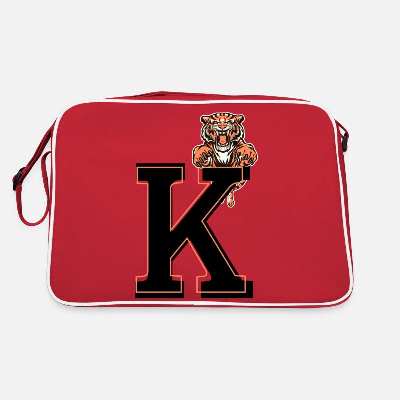 Letter k tiger - gift idea Retro Bag