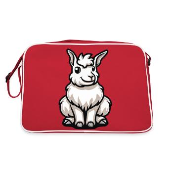 Alpaca Llama Comic - Retro Bag - red/white - Back