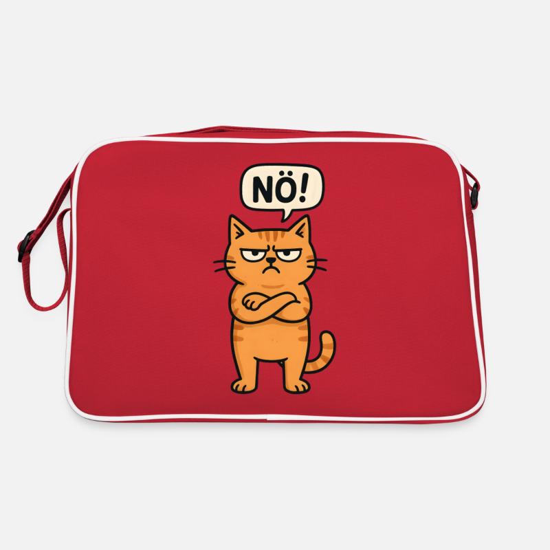 Nope Cat Drôle de Bureau Dire Sac Retro