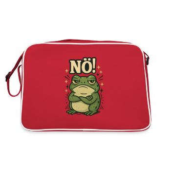 Grenouille Nope Fun Design Non - Sac Retro - rouge/blanc - Dos