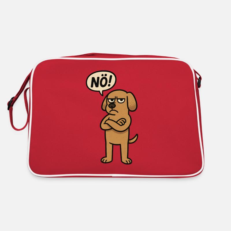 Nö lustiger Spruch Hund Retro Tasche