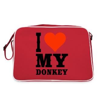 J’adore mon âne - la chemise Hausel Fan - Sac Retro - rouge/blanc - Dos