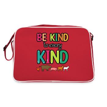 Végétalien Végétarien Amis Vache Cochon I Cadeau - Sac Retro - rouge/blanc - Dos