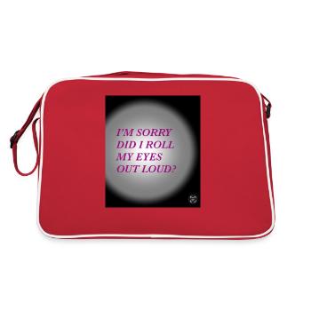 Citation drôle - Sac Retro - rouge/blanc - Dos