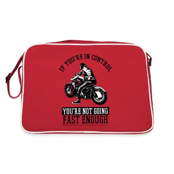 Moto Biker Tattoos Motorbike Drôle rengaine - Sac Retro - rouge/blanc - Dos