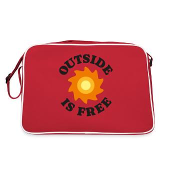 Outside is free 2 - Sac Retro - rouge/blanc - Dos