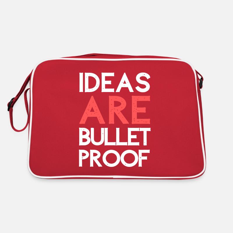 Ideen sind kugelsicher Retro Tasche