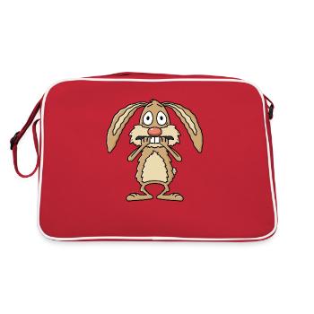 Rabbit / Scared - Retro Bag - red/white - Back