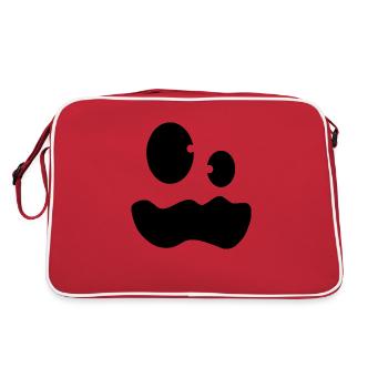 Ghost Costume Funny Ghul Face Halloween - Retro Tasche - Rot/Weiß - Hinten
