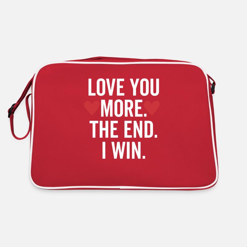 Liebe dich mehr Das Ende, das ich gewinne Retro Tasche