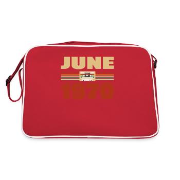 53e anniversaire Juin Millésime 1970 Idée cadeau - Sac Retro - rouge/blanc - Dos