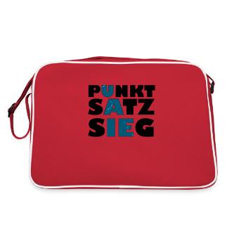 punkt satz sieg schwarz - Retro Tasche - Rot/Weiß - Hinten