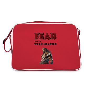 Fear is for the weak-hearted. - Retro Bag - red/white - Back
