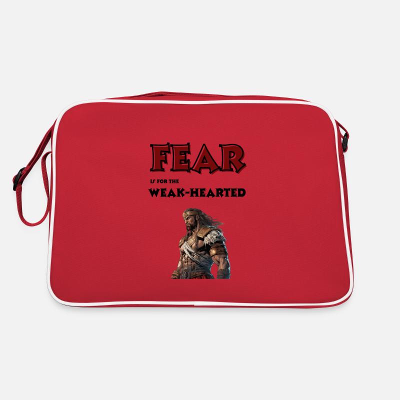 Fear is for the weak-hearted. - Retro Bag - red/white
