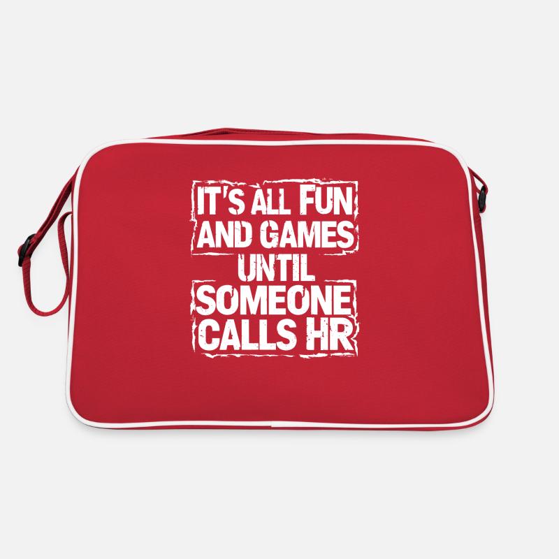 Erst Spaß, dann Human Resources Retro Tasche