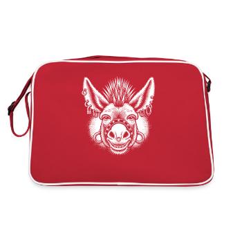 Âne - Sac Retro - rouge/blanc - Dos
