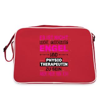 Physiotherapeutin Geschenke Physiotherapeut Physio - Retro Tasche - Rot/Weiß - Hinten