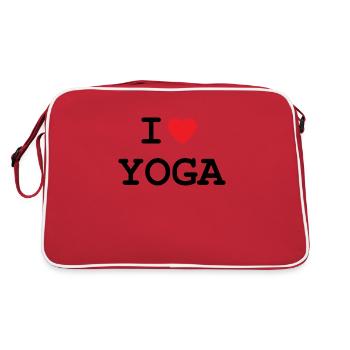I love yoga - Retro Bag - red/white - Back