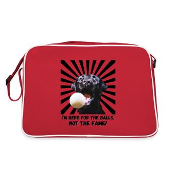 Je suis là pour les bals, pas pour la célébrité ! - Sac Retro - rouge/blanc - Dos