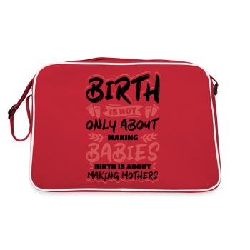 What could be more beautiful than bringing - Retro Tasche - Rot/Weiß - Hinten