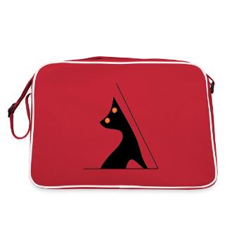 Yeux de chat - Sac Retro - rouge/blanc - Dos