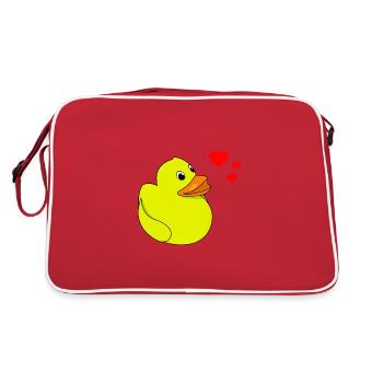 Squeaky Duck Valentine's Day - Retro Bag - red/white - Back