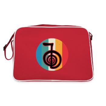 Reiki Symbol | Esoteric Yoga Reiki Master Gift - Retro Bag - red/white - Back