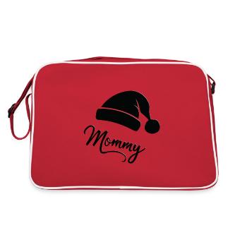 "Festive Mommy" - Retro Tasche - Rot/Weiß - Hinten
