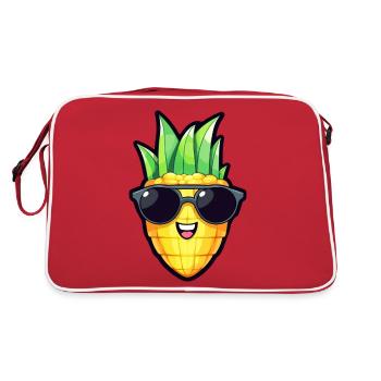 Maïs frais avec lunettes de soleil - Légumes originaux - Sac Retro - rouge/blanc - Dos