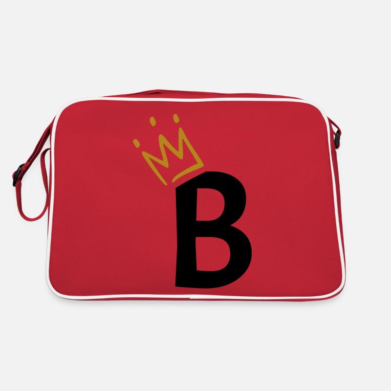 Buchstabe B - Anfangsbuchstabe B Retro Tasche